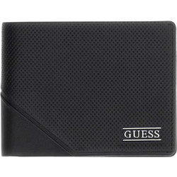 Guess - Δερμάτινο Ανδρικό Πορτοφόλι Boston Genuine Leather SMBOSPLEA20-BLA Μαύρο