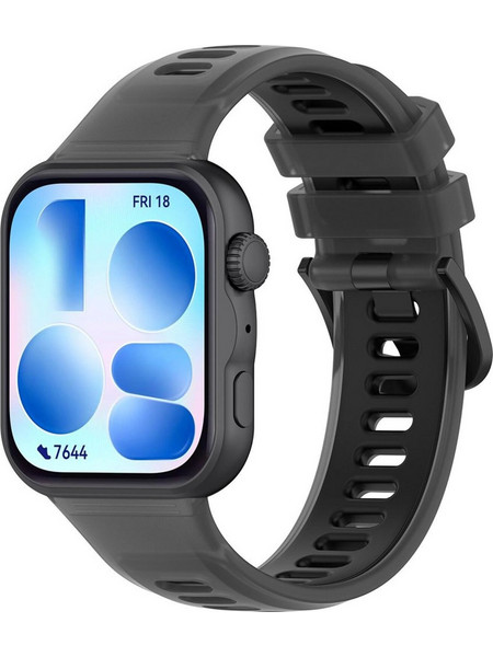 Techsuit W084 Λουράκι Σιλικόνης Black (Huawei Watch Fit 3 / Fit 4 / Fit 4 Pro / Fit 5 / Fit 5 Pro)