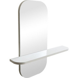 Καθρέπτης Lunaria pakoworld λευκό MDF 60x11.5x60εκ