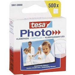 Tesa 56611-00000-00 Κρεμαστράκια με Αυτοκόλλητο Λευκά 500τμχ