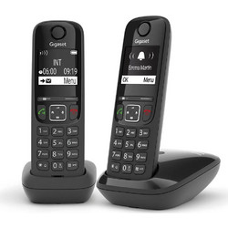 Gigaset AS690 Ασύρματο Τηλέφωνο Σετ Duo με Ανοιχτή Ακρόαση Μαύρο