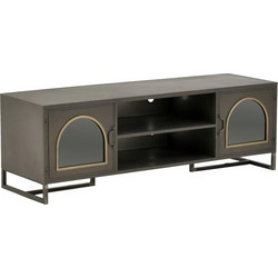 Inart Έπιπλο Τηλεόρασης Ξύλινο Γκρι Μ150xΠ45xΥ50cm 3-50-153-0028