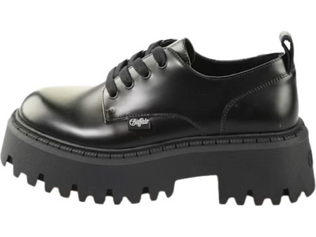 BUFFALO Oxford - Loafers ASPEN LACE UP LOW - Μαύρα