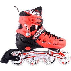 Αθλοπαιδιά Inline Αυξομειούμενα Rollers Μαύρα Κόκκινα 3K 2.10305
