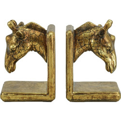 Artekko Bookends Χρυσοί Βιλιοστάτες Ρητίνης (11.7x10.5x17)cm 2pcs