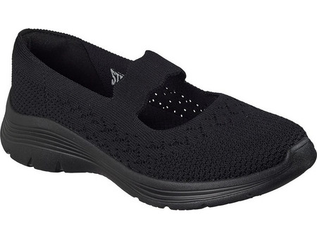 SKECHERS Μπαλαρίνες Bedford - Cheerful Glow Slip-On BLACK 159252-BBK
