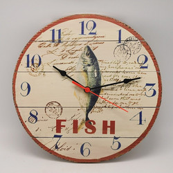 Ρολόι τοίχου αντικέ fish