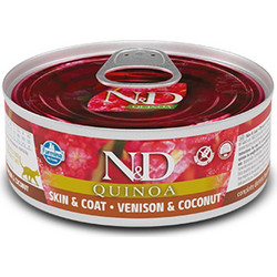 Farmina N&D Quinoa Grain Free Adult Skin & Coat with Venison & Coconut 12x80gr