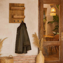 Κρεμάστρα τοίχου Nextdeco Tribeca ανακυκλωμένο ξύλο teak Υ40x7x30εκ