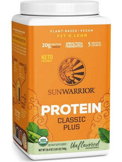 Sunwarrior Classic Plus Protein Natural Φυτική Πρωτεΐνη Χωρίς Γλουτένη 750gr