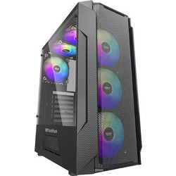 Darkflash Leo Black Gaming Midi Tower Κουτί Υπολογιστή με Πλαϊνό Παράθυρο