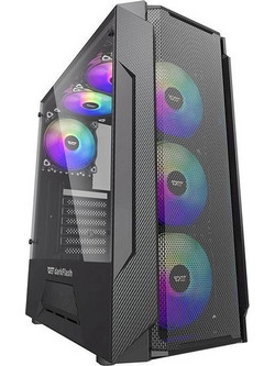 Darkflash Leo Black Gaming Midi Tower Κουτί Υπολογιστή με Πλαϊνό Παράθυρο