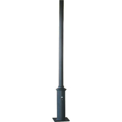 POLE - ΚΟΛΩΝΑ ΧΑΛΥΒΔΙΝΗ ΓΙΑ ΒΑΣΗ 300x300mm ΚΩΝΙΚΗ ME ΘΥΡΙΔΑ ΕΠΙΣΚΕΨΗΣ RAL 7016 Φ60x114x3000mm / F601143MN