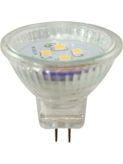 LED SMD ΓΥΑΛΙΝΟ 2,5W 3000K 12V AC/DC 200LM RA80 30000HRS 120 1xG4 / MR11283512WW