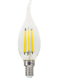 FILAMENT LED C35 6W TIP 4000K 230V AC 770LM RA80 30000HRS 360 1xE14 / FLAM6NWTIP