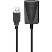GOOBAY GOOBAY καλώδιο προέκτασης USB 95439, active, 480Mbps, 5m, μαύρο