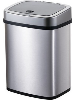 HOME USE HOME USE κάδος απορριμμάτων HUH-0256 με φωτοκύτταρο, ανοξείδωτο ατσάλι, 15lt, ασημί