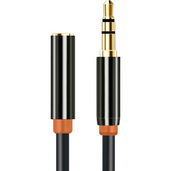 CABLETIME καλώδιο προέκτασης ήχου 3.5mm CT-AV311-P11FG, gold plated, 0.5m, μαύρο