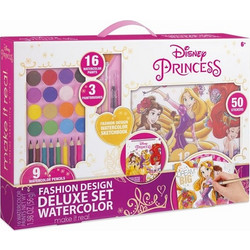 Make It Real Ζωγραφική Watercolor Disney Princess Fashion για Παιδιά 6+ Ετών