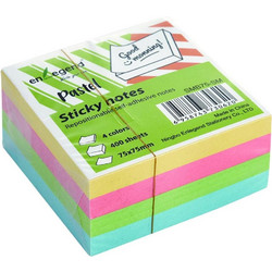 Αυτοκόλλητα Χαρτάκια EnLegend 400 Φύλλα 75 x 75 mm 4 Χρώματα Pastel SMB75-SM
