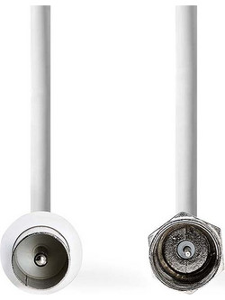 Καλώδιο Nedis F-Connector to Coax Male White 1.5m (CSGL41800WT15)