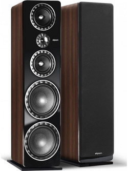 Elipson Prestige Facet 34F Ζεύγος Ηχείων Hi-Fi Δαπέδου 300W 3 Δρόμων Walnut