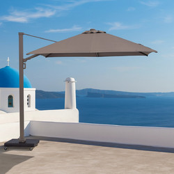 Premium Περιστρεφόμενη Ομπρέλα Κήπου 3x3m Μπεζ Taupe
