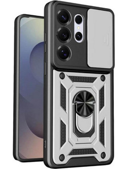 Bodycell Armor Slide Θήκη με Κάλυμμα Κάμερας και Ring Holder Silver (Samsung Galaxy S26 Ultra)