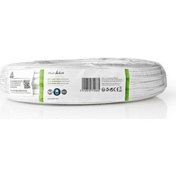 Nedis CAGW2400WT1000 RCA Cable 2x 0.15.0 mm2 100 m Wrap White Καλώδιο Κεραίας