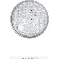 GloboStar(R) POOLANO 61536 Λάμπα LED Σποτ Πισίνας GX16D PAR56 25W 1750lm 120 AC/DC 12V Αδιάβροχο IP68 IK06 Tempered Glass Φ18 x Υ10cm Μπλε - Bridgelux Chip - 3 Years Warranty