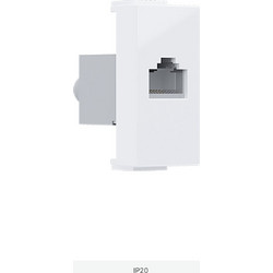 MODYS ΠΡΙΖΑ ΔΙΚΤΥΟΥ ΛΕΥΚΗ 1 ΣΤ. RJ45 CAT.6 ΜΕ ΘΩΡΑΚΙΣΗ IP20