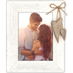 ZEP Lille white 13x18 Holz Portrait mit Herzen RE657W