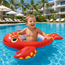 Παιδική Φουσκωτή Βάρκα Πολύχρωμη Kids Inflatable Swim Float Boat 117x116cm General Trade 10032 - GeneralTrade