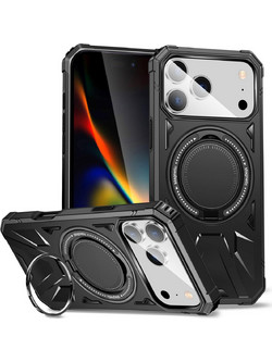 ENKAY iPhone 17 Pro Max / 18 Pro Max MagSafe Magnetic Shockproof with Ring Holder Θήκη Σκληρή- Black