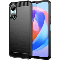 Forcell Honor X7Β 4G / X7B 5G / Honor 90 Carbon Fiber Θήκη Σιλικόνης - Black