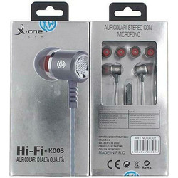 X-ONE K003 Handsfree In-Ear 3.5mm Grey