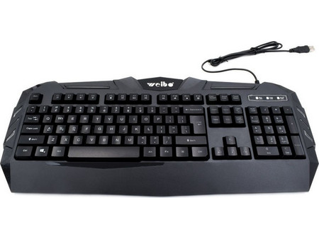 Weibo WB-520 Gaming Πληκτρολόγιο RGB Black