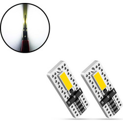Σετ T10 LED 12V 2 SMD 7020 100LM 2W Ψυχρό Λευκό 6000K 2τμχ Novsight A500-T10-6
