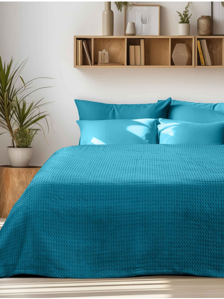 Κουβέρτα Πικέ PIKONA PETROL MADI 170 x 240 εκ