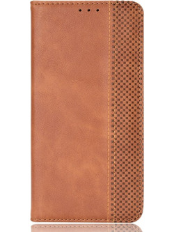 Tel1 TCL 403 Magnetic Buckle Retro Texture Θήκη Βιβλίο - Brown