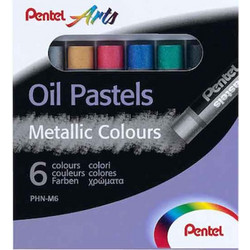 Λαδοπαστέλ Pentel 6 μεταλλικών χρωμάτων PHN-M6