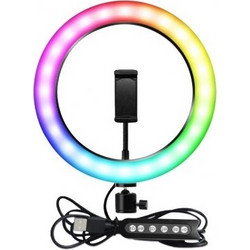 RGB Ring Light OEM 36cm με ρυθμιζόμενη θερμοκρασία 3200-5600K και βάση κινητού