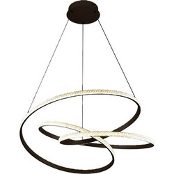 Inlight Κρεμαστό φωτιστικό LED 40W 3CCT (by switch on base) σε μα΄ύρη απόχρωση D:45cm (6092-B-Black)