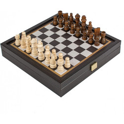 Manopoulos Modern 2-in-1 Combo Game Σκάκι - Τάβλι Ξύλινο 27x27cm STP28BLA