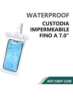 Siipro Universal Waterproof Bag Case 7" White