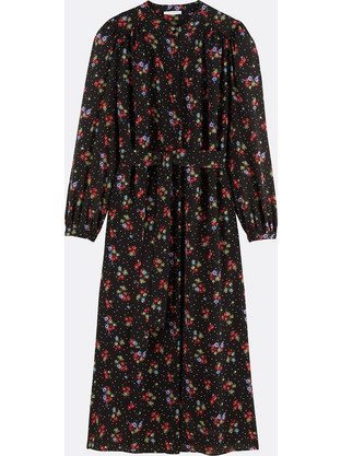 La Redoute Collections Maxi Φόρεμα Floral Μαύρο