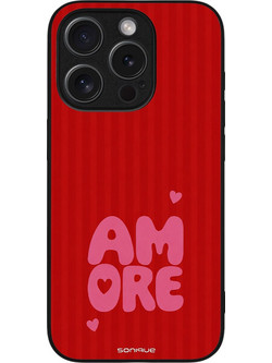 Sonique Stripe Stories Series Back Cover (iPhone 15 Pro) με Σχέδιο «Amore»
