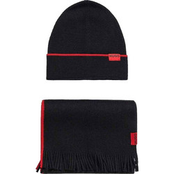 ZASCHEL LOGO PRINT BEANIE & SCARF MEN HUGO
