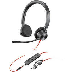 HP Poly Blackwire 3325 Stereo Ενσύρματα Ακουστικά Κεφαλής - Black