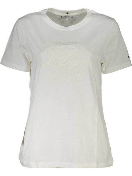 TOMMY HILFIGER WOMEN'S SHORT-SLEEVE T-SHIRT WHITE Λευκό